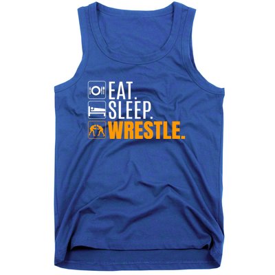 Eat Sleep Wrestle Quote Gift For Wrestler Wrestling Funny Gift Tank Top