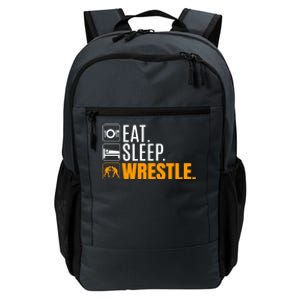 Eat Sleep Wrestle Quote Gift For Wrestler Wrestling Funny Gift Daily Commute Backpack