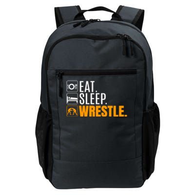 Eat Sleep Wrestle Quote Gift For Wrestler Wrestling Funny Gift Daily Commute Backpack