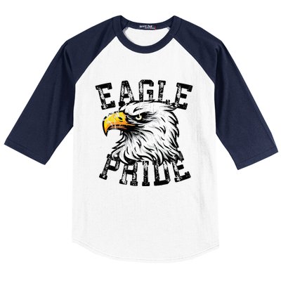 Eagle Spirit Wear Game Day School Mascot Sport Fan Team Baseball Sleeve Shirt