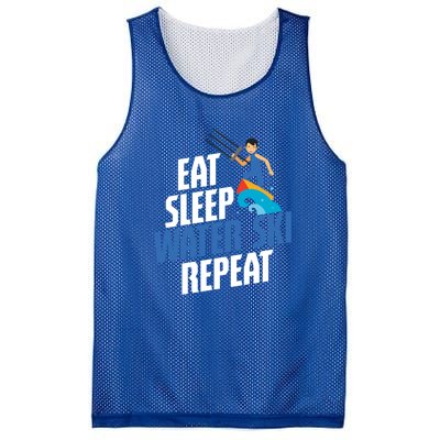 Eat Sleep Water Ski Repeat Gift Mesh Reversible Basketball Jersey Tank