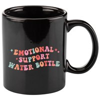 Emotional Support Water Bottle 11oz C Handle Ceramic Mug