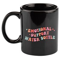 Emotional Support Water Bottle 11oz C Handle Ceramic Mug
