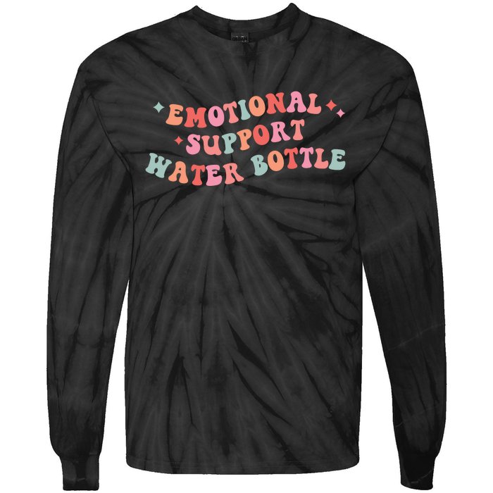 Emotional Support Water Bottle Tie-Dye Long Sleeve Shirt