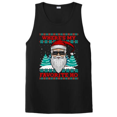 Evil Santa "Where's My Favorite Ho" Funny Ugly Christmas PosiCharge Competitor Tank