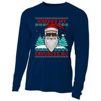 Evil Santa "Where's My Favorite Ho" Funny Ugly Christmas Cooling Performance Long Sleeve Crew