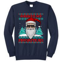 Evil Santa "Where's My Favorite Ho" Funny Ugly Christmas Tall Sweatshirt