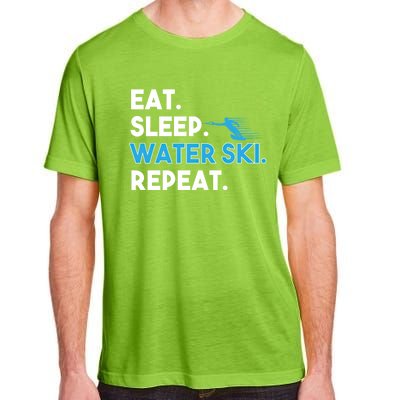 Eat Sleep Water Ski Repeat Funny Water Skier Skiing Lover Gift Adult ChromaSoft Performance T-Shirt