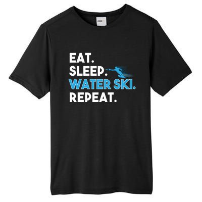 Eat Sleep Water Ski Repeat Funny Water Skier Skiing Lover Gift Tall Fusion ChromaSoft Performance T-Shirt