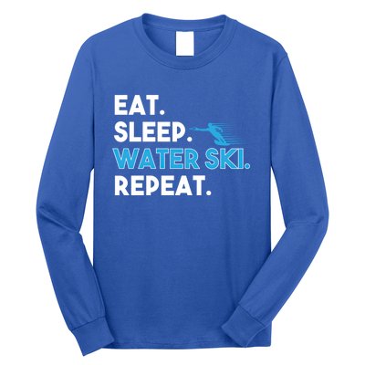 Eat Sleep Water Ski Repeat Funny Water Skier Skiing Lover Gift Long Sleeve Shirt