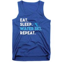 Eat Sleep Water Ski Repeat Funny Water Skier Skiing Lover Gift Tank Top