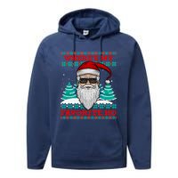 Evil Santa "Where's My Favorite Ho" Funny Ugly Christmas Performance Fleece Hoodie