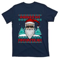 Evil Santa "Where's My Favorite Ho" Funny Ugly Christmas T-Shirt