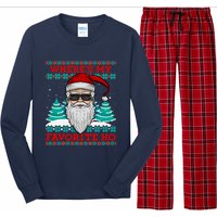 Evil Santa "Where's My Favorite Ho" Funny Ugly Christmas Long Sleeve Pajama Set