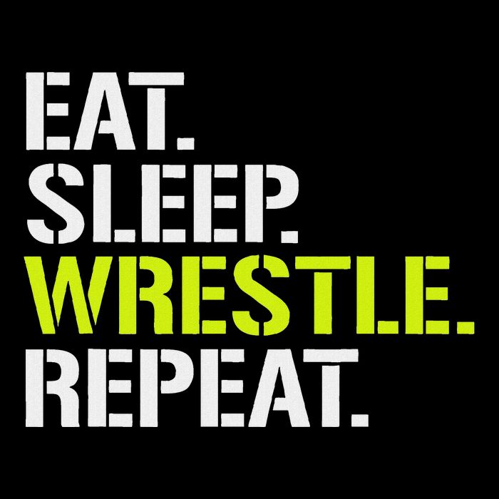 Eat Sleep Wrestle Repeat Cool Wrestling Button
