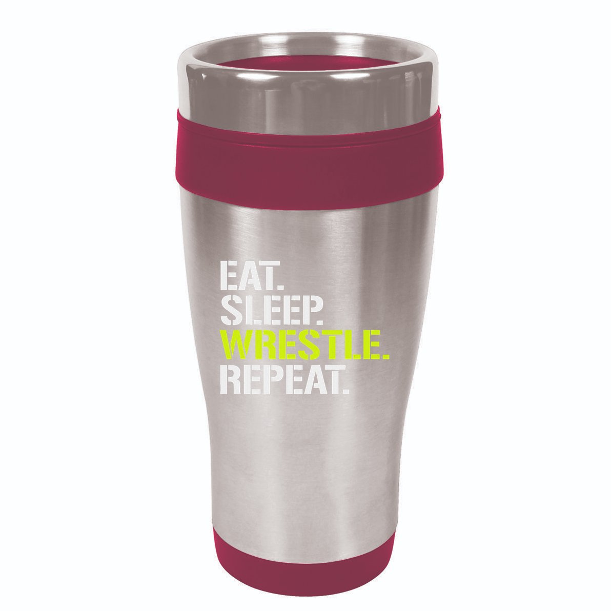 Eat Sleep Wrestle Repeat Cool Wrestling 16oz Travel Tumbler