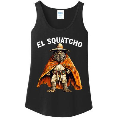 El Squatcho Western Mexican Bigfoot Sasquatch Lover Ladies Essential Tank