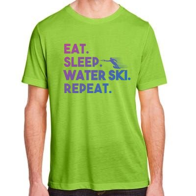 Eat Sleep Water Ski Repeat Funny Water Skier Skiing Lover Cool Gift Adult ChromaSoft Performance T-Shirt