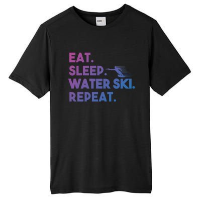 Eat Sleep Water Ski Repeat Funny Water Skier Skiing Lover Cool Gift Tall Fusion ChromaSoft Performance T-Shirt