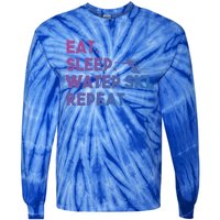 Eat Sleep Water Ski Repeat Funny Water Skier Skiing Lover Cool Gift Tie-Dye Long Sleeve Shirt