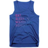 Eat Sleep Water Ski Repeat Funny Water Skier Skiing Lover Cool Gift Tank Top