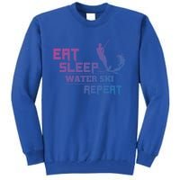 Eat Sleep Water Ski Repeat Water Skiing Wakeboarding Funny Gift Tall Sweatshirt