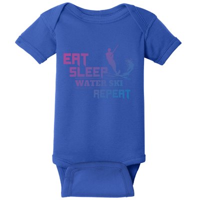 Eat Sleep Water Ski Repeat Water Skiing Wakeboarding Funny Gift Baby Bodysuit