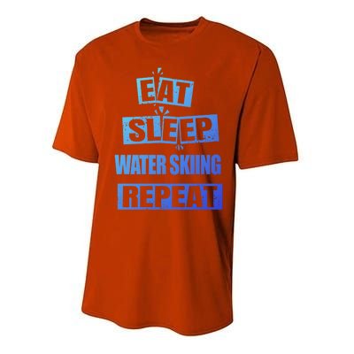 Eat Sleep Water Skiing Repeat Funny Water Skiing Gift Performance Sprint T-Shirt