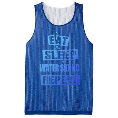 Eat Sleep Water Skiing Repeat Funny Water Skiing Gift Mesh Reversible Basketball Jersey Tank