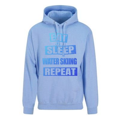 Eat Sleep Water Skiing Repeat Funny Water Skiing Gift Unisex Surf Hoodie