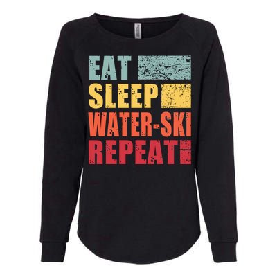 Eat Sleep WaterSki Repeat Gift Womens California Wash Sweatshirt