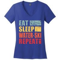 Eat Sleep WaterSki Repeat Gift Women's V-Neck T-Shirt