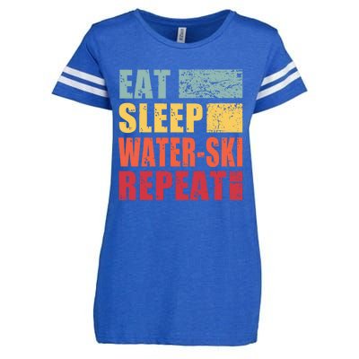 Eat Sleep WaterSki Repeat Gift Enza Ladies Jersey Football T-Shirt