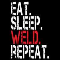 Eat Sleep Weld Repeat Funny Welder Impact Tech Backpack