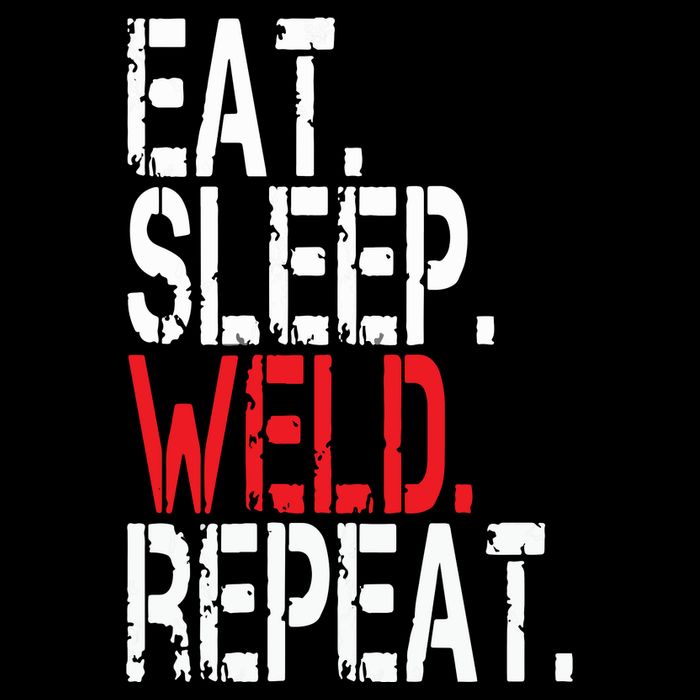 Eat Sleep Weld Repeat Funny Welder Impact Tech Backpack