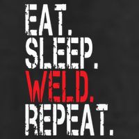 Eat Sleep Weld Repeat Funny Welder Adult Drive Performance Visor