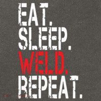 Eat Sleep Weld Repeat Funny Welder Cotton Canvas Backpack
