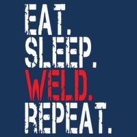Eat Sleep Weld Repeat Funny Welder Drawstring Bag