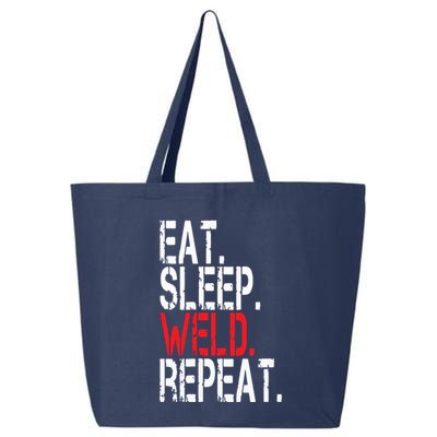 Eat Sleep Weld Repeat Funny Welder 25L Jumbo Tote