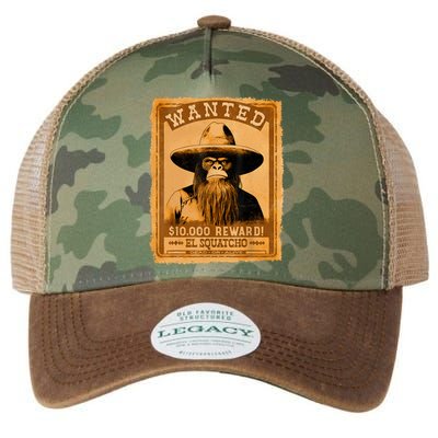 El Squatcho Wanted Poster – Western Bigfoot Funny Sasquatch Legacy Tie Dye Trucker Hat