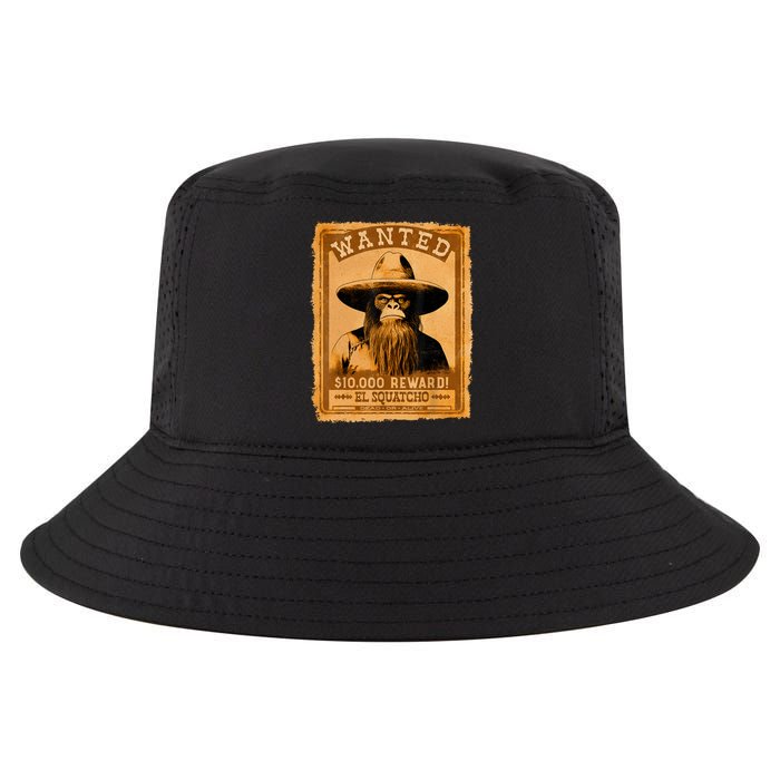 El Squatcho Wanted Poster – Western Bigfoot Funny Sasquatch Cool Comfort Performance Bucket Hat