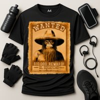 El Squatcho Wanted Poster – Western Bigfoot Funny Sasquatch Cooling Performance Crew T-Shirt
