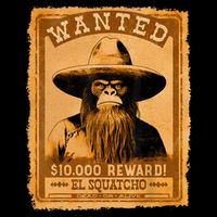 El Squatcho Wanted Poster – Western Bigfoot Funny Sasquatch 16 in Basic Backpack