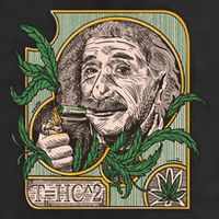 Einstein Smoking Weed 7 Panel Mesh Trucker Snapback Hat