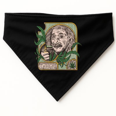 Einstein Smoking Weed USA-Made Doggie Bandana