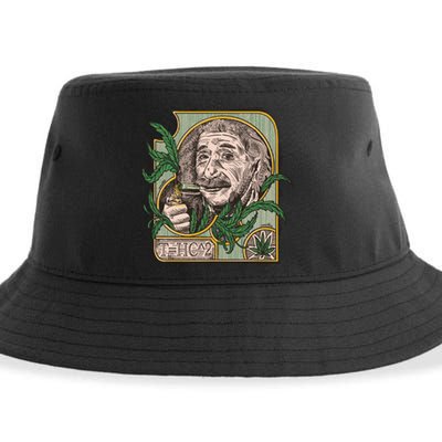 Einstein Smoking Weed Sustainable Bucket Hat