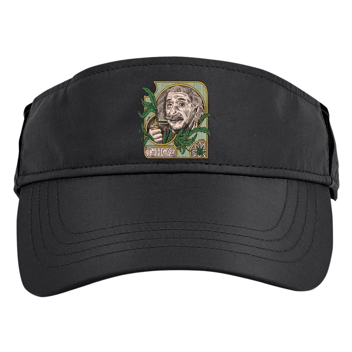 Einstein Smoking Weed Adult Drive Performance Visor