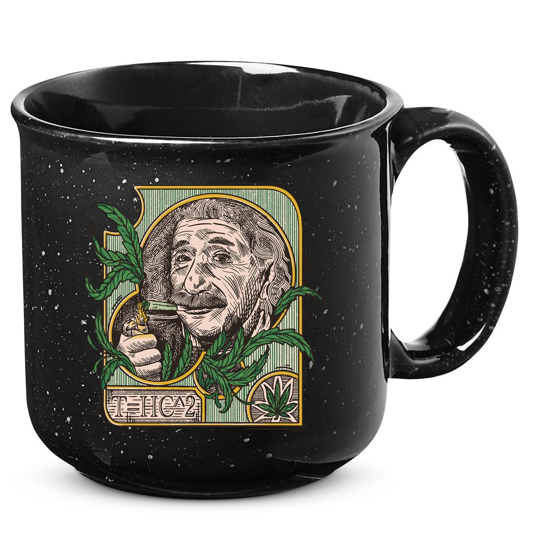 Einstein Smoking Weed 15oz Campfire Ceramic Mug
