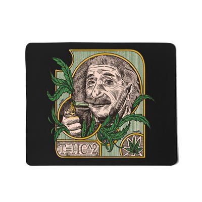 Einstein Smoking Weed Mousepad