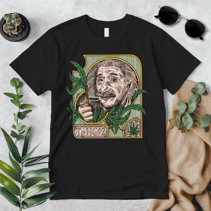 Einstein Smoking Weed Premium T-Shirt